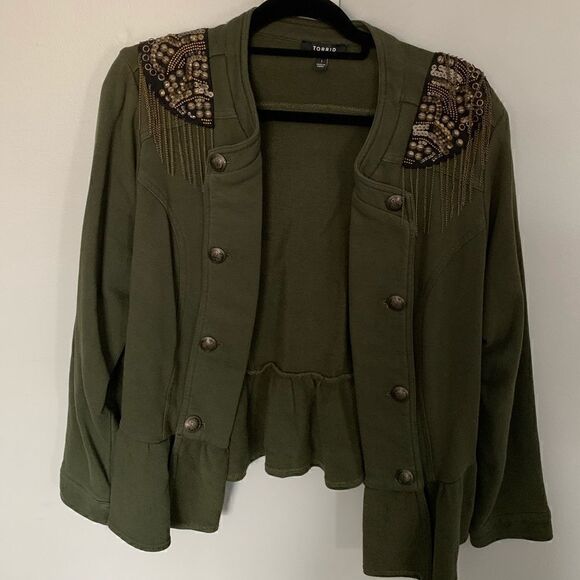 torrid Jackets & Blazers - 1X Torrid Embellished Military Jacket